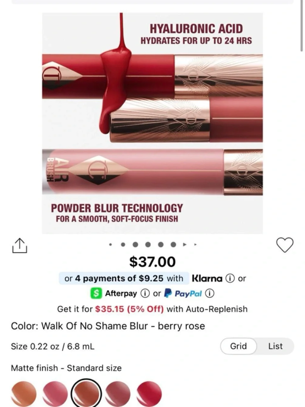 Charlotte Tilbury Airbrush Flawless Lip Blur – Walk of No Shame